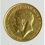 Sovereign 1912, ex-mount nVF, surface flaw obv.