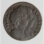 Farthing 1694 ordinary double exergue, Fine.