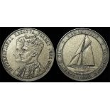 British Commemorative Medal / Sailing Prize, hallmarked silver d.51mm: International Regatta