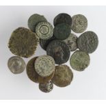 Ancient Coins (16) mostly Roman bronze, one silver denarius of Severus Alexander nVF, one Greek