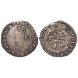 Charles I silver shilling, Group D, 3a, mm. Coronet, S.2791, 5.88g, GF