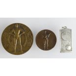 European Sports Medals (3) early to mid-20thC bronze and silvered bronze.