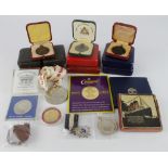 British Commemorative & Prize Medals (22) 19th-20thC, noted large bronze QV Diamond Jubilee 1897