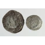 Charles I silver minors (2): Penny, Group D, 3a1, mm. two pellets, S.2847, 0.36g, F/GF; along with