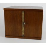 Coin Cabinet: 8.6x6.9x6.9 inch mahogany, 14 tray cabinet, most trays without felts. Lockable (with