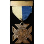 Boys Brigade bronze Cross for Heroism - probably pre 1941 (blue & white ribbon) original but not