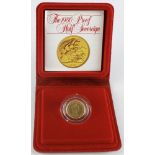 Half Sovereign 1980 Proof aFDC cased as issued
