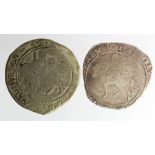 Charles I (2) Parliament Halfcrowns: mm. (P) VG/F, and a contemporary forgery mm. Eye VG