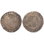 Charles I Shilling mm. Crown, S.2791, 6.94g. Toned GF-nVF