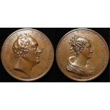British Commemorative Medal, bronze d.54.5mm: Accession of William IV 1830, by E. Thomason, Eimer #