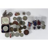 British commemorative medals, tokens, badges etc (35) 18th-20thC base metal. Noted some 1950s