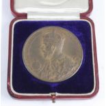 British Commemorative Medal, bronze d.51mm: Coronation of George V 1911, official Royal Mint large