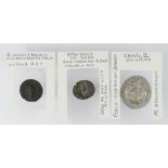 Ancient Coins (3): 2x billon antoniniani of Gallienus; Victory standing l. type VF, and Sol with
