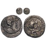 Anglo-Saxon silver sceat, Secondary Series K 'Kent', Type 33 (710-760 AD) Diademed bust r., cross
