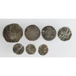 Charles I (7) hammered silver assortment, mixed grade, a few holed.