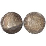 Charles I shilling, group C, third bust, mm. Rose, S.2787, 5.90g, nVF but some corrosion and a