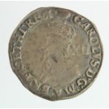 Charles I shilling mm. Tun, S.2791, 5.96g, GF, some old scratches.