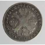 Austrian Netherlands silver 1/2 Kronenthaler 1758, KM# 20, GF