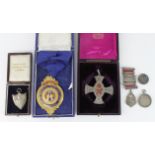 British commemorative medals and awards (6) early to mid 20thC; five of which hallmarked silver