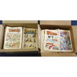 Comics. A collection of over 250 comics, circa mostly 1960s, including Beano, Dandy, Eagle, Victor