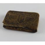 Miniature Book. Bijou Language of Flowers, published Harris Brothers 1848, original diced gilt