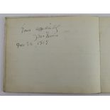 Album. An interesting visitors album, circa 1910s - 1920s, signatures include Rudyard Kipling, J. M.