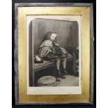 After Millais, John Everett. Signed engraving titled 'My second sermon' (1864). Signed John