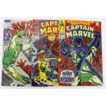 Captain Marvel comic, # 5, 6 & 13, pub. Marvel, 1968 / 1969 (3)