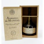 Armagnac de Montal 1939, unopened, contained in original wooden case