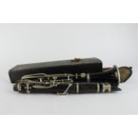 Clarinet stamped VKS, contained in a leather case