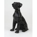 Bronze study of a sitting dog. Measures approx 16.5cm