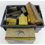 Advertising. A collection of over twenty various tins and boxes, including Silver Jubilee,