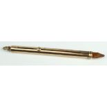 9ct yellow gold propelling pencil, length 70mm, weight 4.6g