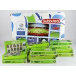 Subbuteo. Fourteen boxed Subbuteo football teams, including Norwich, Manchester United, Liverpool,