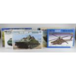 Model Kits. Six boxed model kits, including Italieri LVT-4 Water Buffalo (no. 379, 1:35);