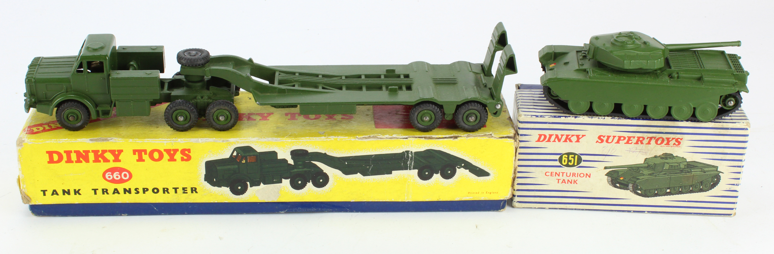 Dinky Supertoys, no. 660 'Tank Transporter', together with Dinky Supertoys, no. 651 'Centurion