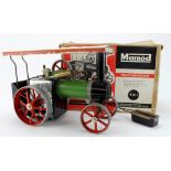 Mamod live steam TE1 traction engine, burner & back box present, contained in original box (sold