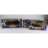 Corgi. Three boxed DC Comics diecast Batmobile, comprising the 1940s, 1960s & 2000 (sold as seen)