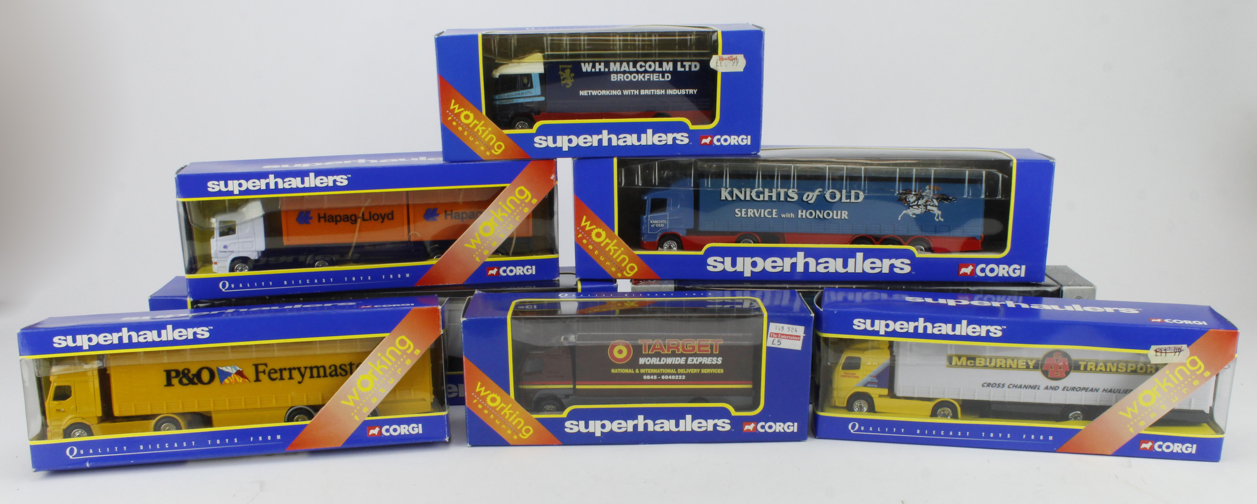 Corgi. Eight boxed Corgi diecast Superhaulers models