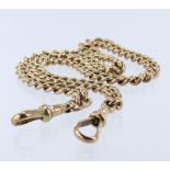 9ct pocket watch chain, length 39.5cm , weight 39.5g