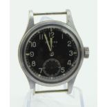 World War II military issue Record wristwatch "Dirty Dozen" type. Inscribed on the back "w.w.w ^