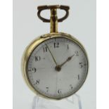 Very early yellow metal pair case pocket watch (Inner case only). Signed movement by Wink? No.47961.