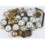 Assortment of base metal pocket watches (over 20) all AF