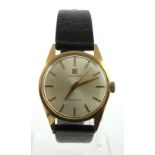 Gents gold plated manual wind Tissot Seastar. The cream dial with gilt baton markers. Working when