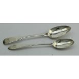 Two Scottish Provincial silver teaspoons comprising a Celtic-point pattern teaspoon c. 1800 by James