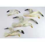 Beswick. Four Beswick seagull wall plaques, comprising 658-1, 658-2 & 658-3 & 658-4, largest length