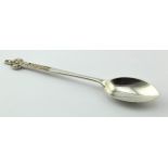 Oban, Scottish Provincial Celtic silver teaspoon by R. Lindsay - good marks which read R. Lindsay,