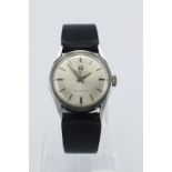 Ladies stainless steel cased Tissot Seastar wristwatch. The Silvered 26mm dial with silver baton