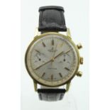 Gents Breitling "Top Time" chronograph wristwatch. The silvered dial with twin silver subsidiary