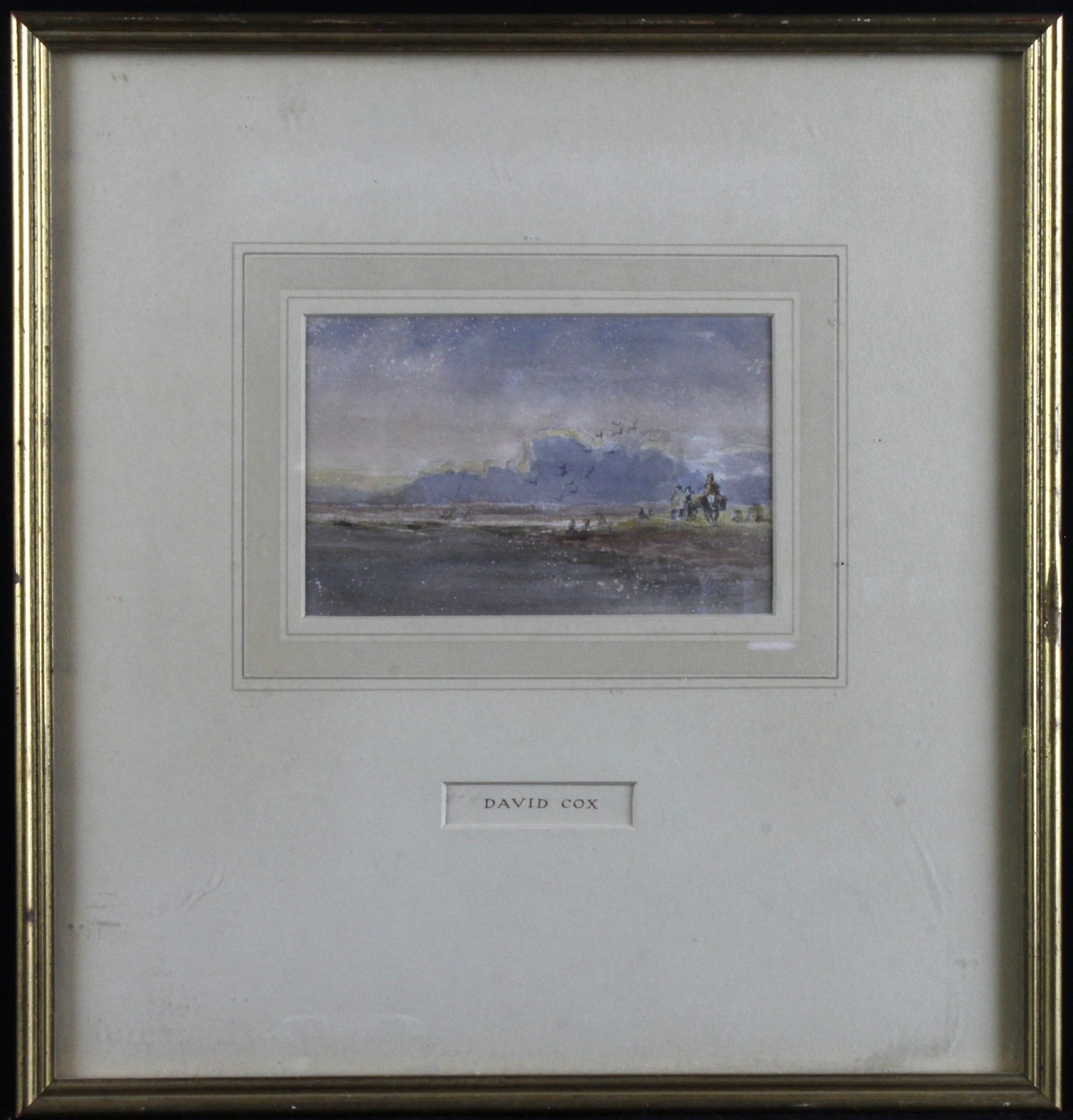 Cox, David Jr (British 1809-1885). Watercolour sketch of a coastal scene. No visible signature.